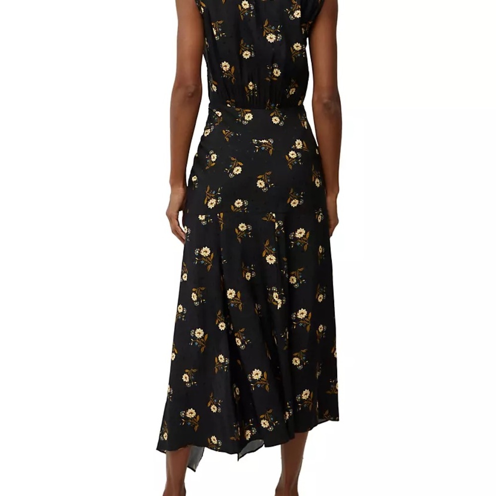 Veronica Beard Wixson Black Floral Dress Sz 8 - Picture 4 of 13